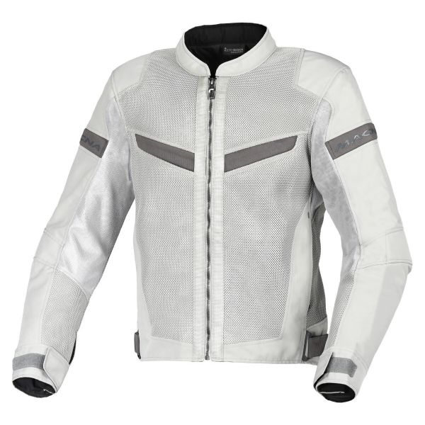 Motorradjacke Macna Velotura Light Grey