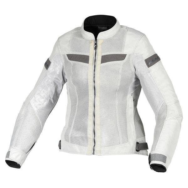 Motorradjacke Macna Velotura Woman Light Grey