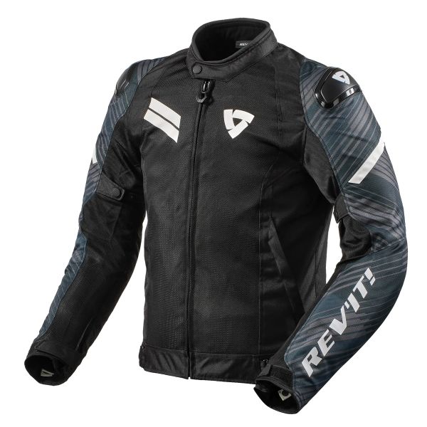Motorradjacke REV'IT Apex Air Black White