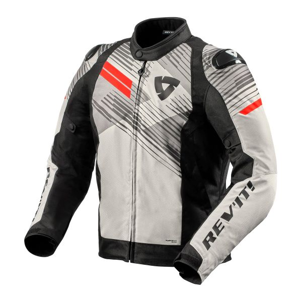 Motorradjacke REV'IT Apex H2O Grey Neon Red Motorradjacke REV'IT Apex H2O Grey Neon Red