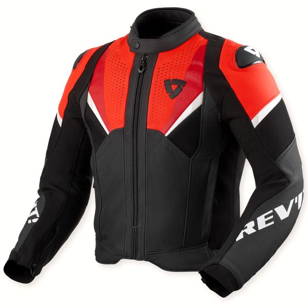 Motorradjacke REV'IT Automate Black Neon Red