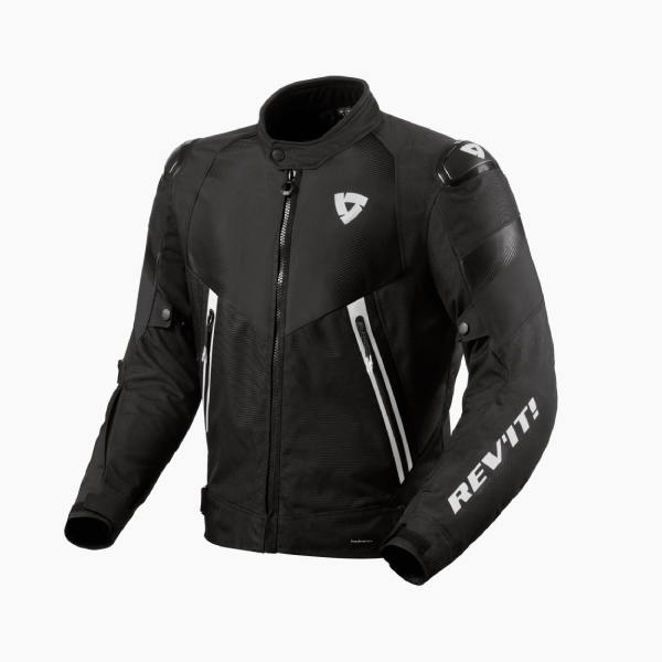 Motorradjacke REV'IT Control H2O Black White