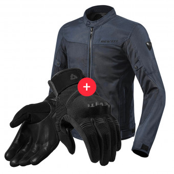 Motorradjacke REV'IT Eclipse Dark Blue + Mosca Black
