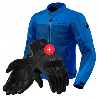 Motorradjacke REV'IT Eclipse Blue + Mosca Black