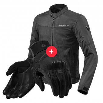 Motorradjacke REV'IT Eclipse Black + Mosca Black