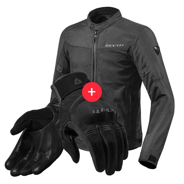 Motorradjacke REV'IT Eclipse Black + Mosca Black