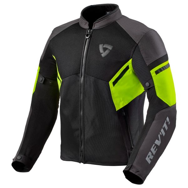 Motorradjacke REV'IT GT-R Air 3 Black Neon Yellow Motorradjacke REV'IT GT-R Air 3 Black Neon Yellow