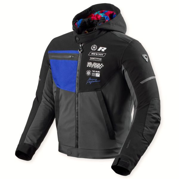 Motorradjacke REV'IT Haste H2O Black Blue