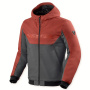 Motorradjacke REV'IT Hoodie Parabolica 2 Burgundy Red Grey