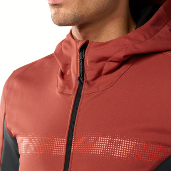REV'IT Hoodie Parabolica 2 Burgundy Red Grey