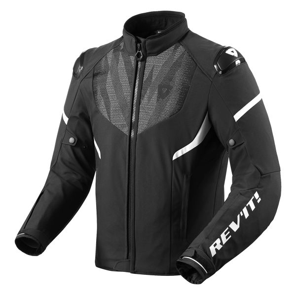 Motorradjacke REV'IT Hyperspeed 2 H2O Black White