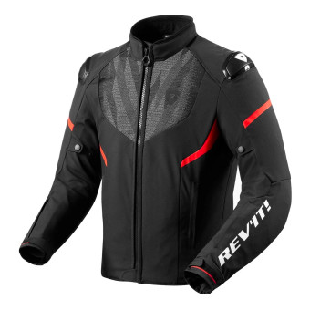 Motorradjacke REV'IT Hyperspeed 2 H2O Black Neon Red