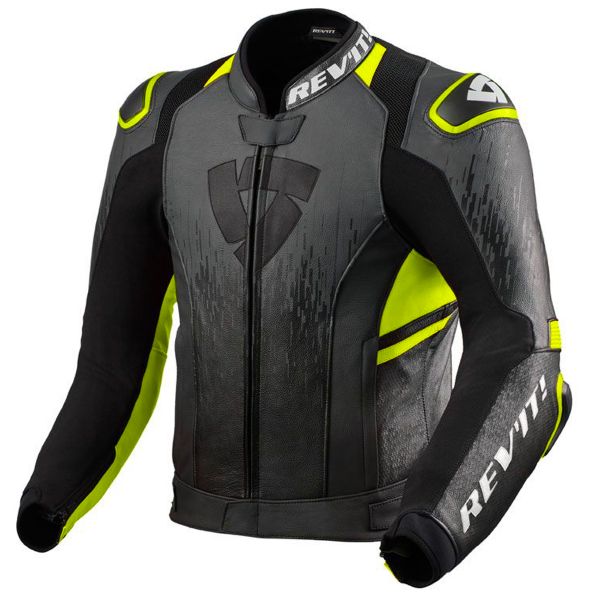 Motorradjacke REV'IT Quantum 2 Charcoal Grey Neon Yellow
