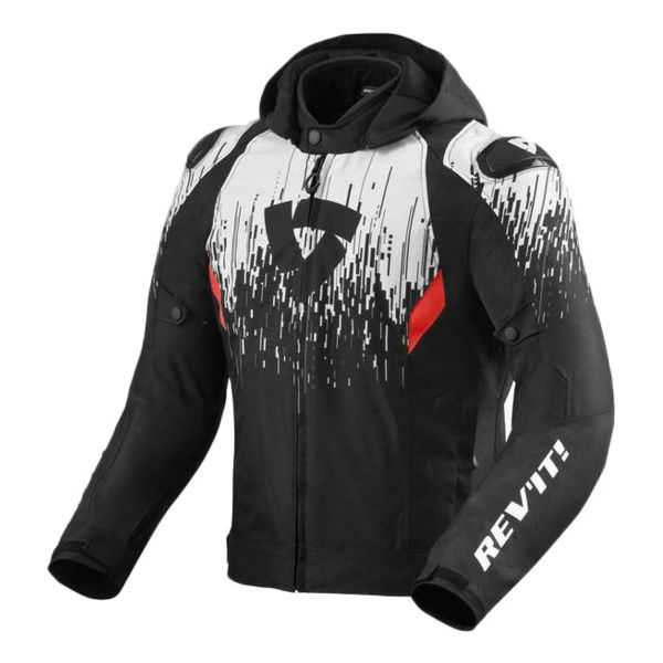 Motorradjacke REV'IT Quantum 2 H2O Black White