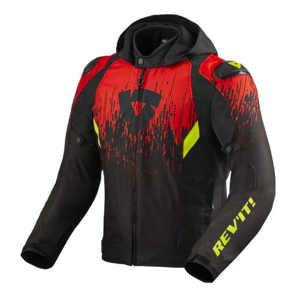 Motorradjacke REV'IT Quantum 2 H2O Black Red
