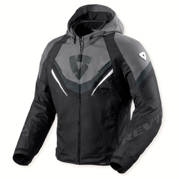 Motorradjacke REV'IT Quantum 3 H2O Black Grey
