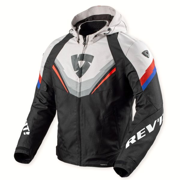 Motorradjacke REV'IT Quantum 3 H2O Black Light Grey