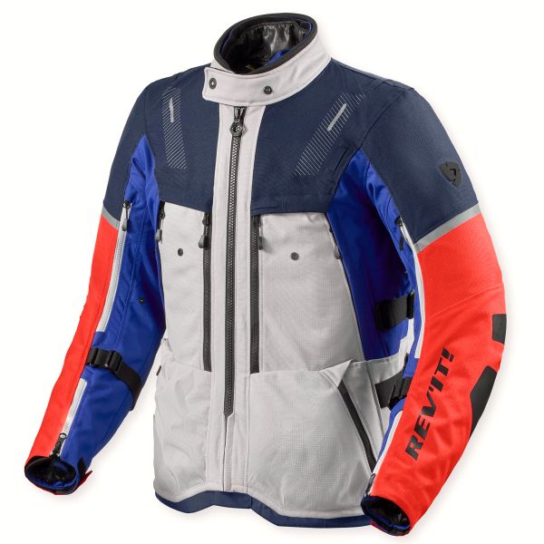 Motorradjacke REV'IT Sand 5 H2O Silver Blue