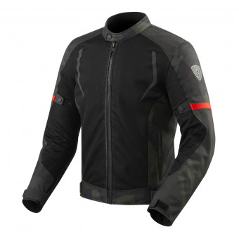 Motorradjacke REV'IT Torque Black Green Army