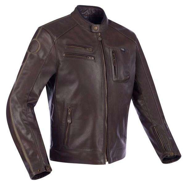 Motorradjacke Segura Devon Brown Kaki