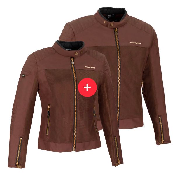 Motorradjacke Segura Duo Oskar Brown Man and Woman