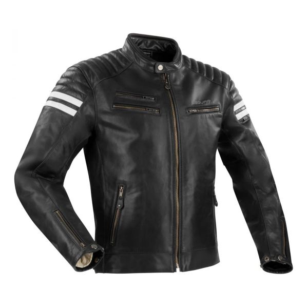 Motorradjacke Segura Funky Black White