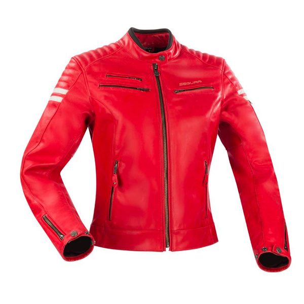 Motorradjacke Segura Lady Funky Red White Motorradjacke Segura Lady Funky Red White