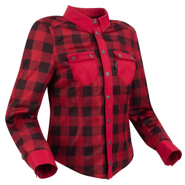 Motorradjacke Segura Lady Jovan Black Red