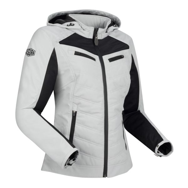 Motorradjacke Segura Lady Natcho Vented Grey White Motorradjacke Segura Lady Natcho Vented Grey White