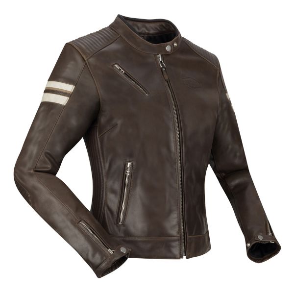 Motorradjacke Segura Lady Romeo Brown White Motorradjacke Segura Lady Romeo Brown White