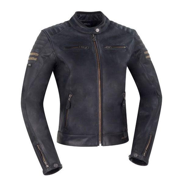 Motorradjacke Segura Lady Stripe Crystal Black