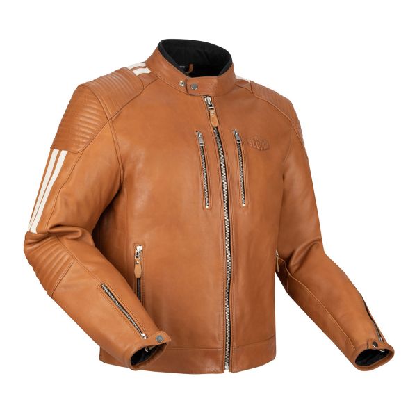 Motorradjacke Segura Orion Camel White