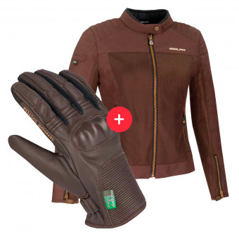 Motorradjacke Segura Oskar Brown + Swan Brown Motorradjacke Segura Oskar Brown + Swan Brown