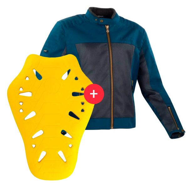 Motorradjacke Segura Oskar Marine + Flex Omega Back Protector Level 2