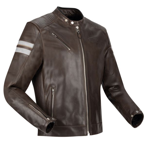 Motorradjacke Segura Romeo Brown White Motorradjacke Segura Romeo Brown White
