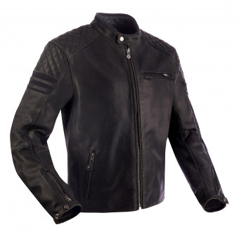 Motorradjacke Segura Track Leather Black