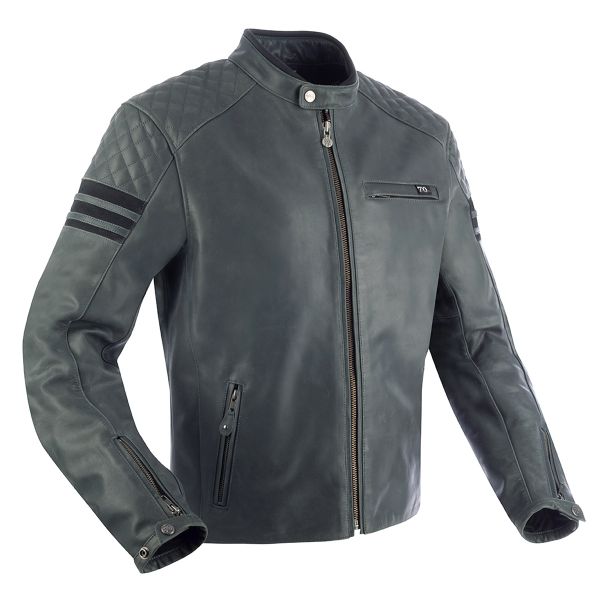 Motorradjacke Segura Track Leather Grey Black Motorradjacke Segura Track Leather Grey Black
