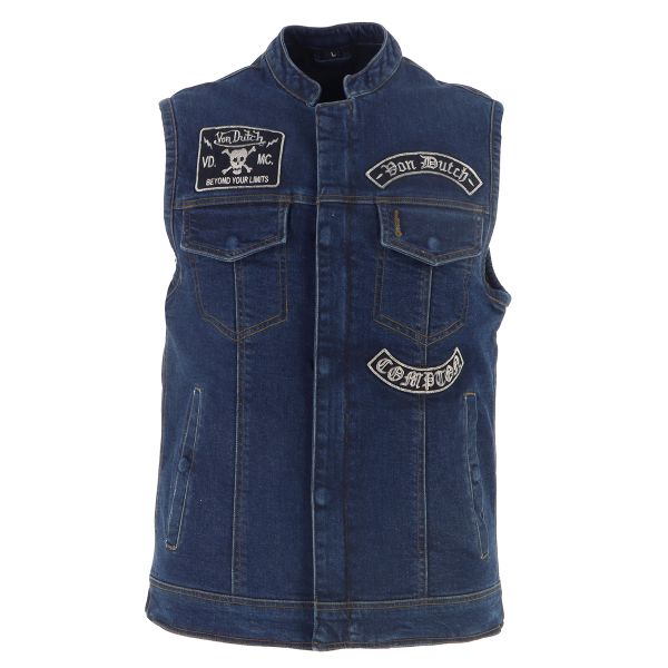 Motorradjacke Von Dutch Apache Denim Blue Dirty