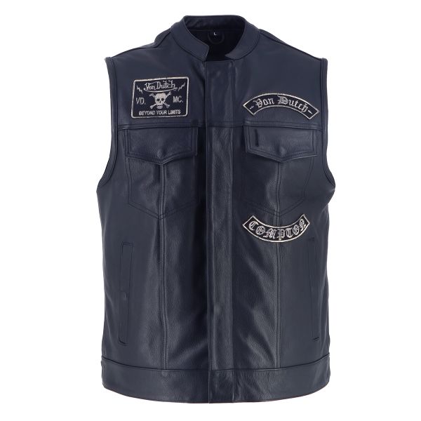 Motorradjacke Von Dutch Apache Leather Black