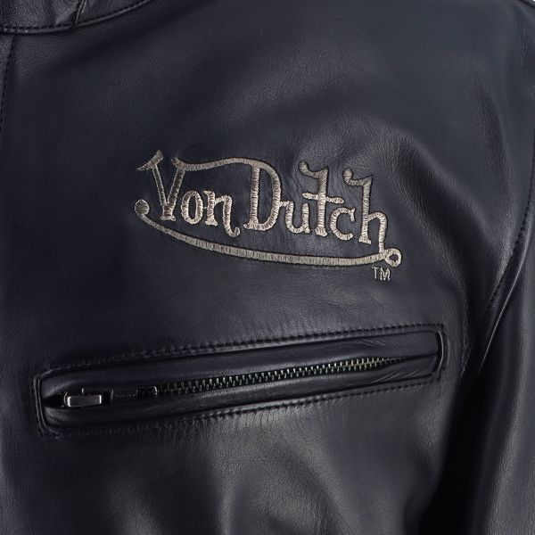 Von Dutch Basic Leather Rag Black