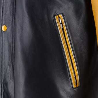 Von Dutch Brooklyn Leather Wash Black Yellow