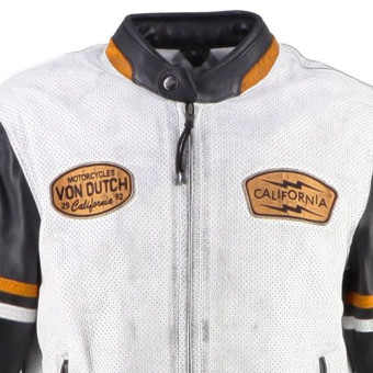 Von Dutch California Air Leather Wei� Schwarz Gold