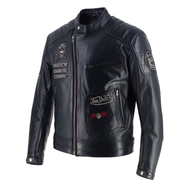 Von Dutch Coliseum Leather Rag Black