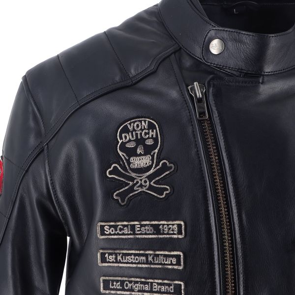 Von Dutch Coliseum Leather Rag Black