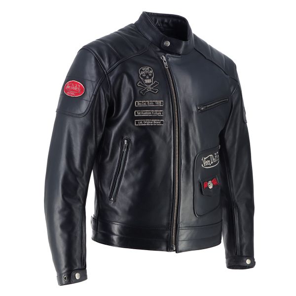 Von Dutch Coliseum Leather Rag Black