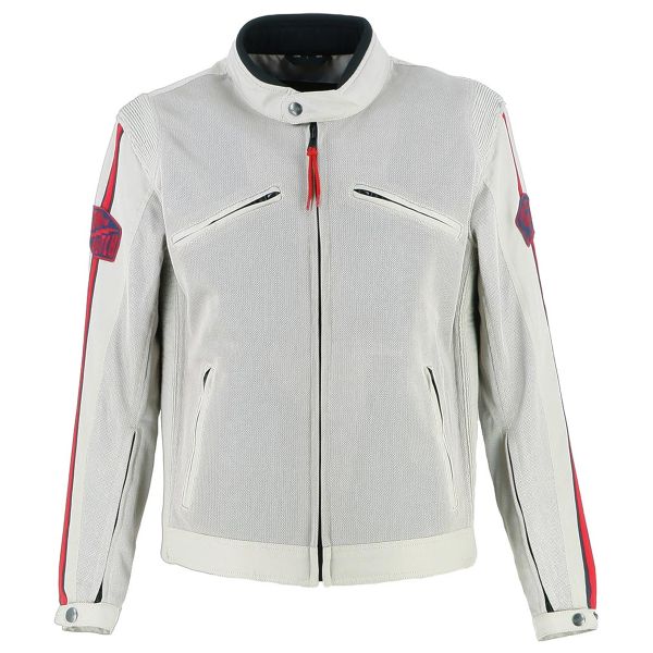 Motorradjacke Von Dutch Fast Air Mesh Silver Red Blue