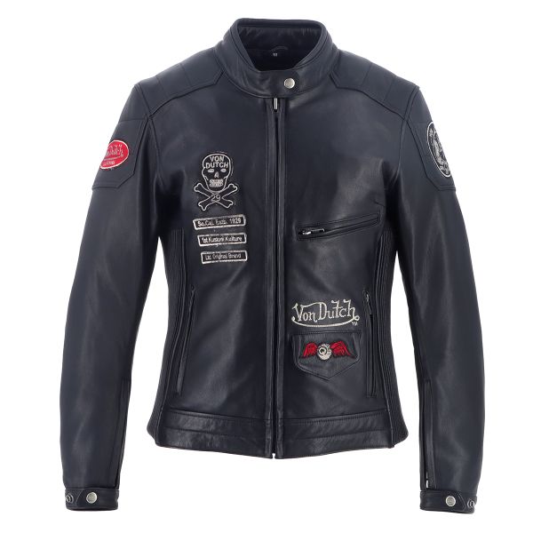 Motorradjacke Von Dutch Pretty Leather Soft Black
