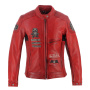 Motorradjacke Von Dutch Pretty Leather Soft Red