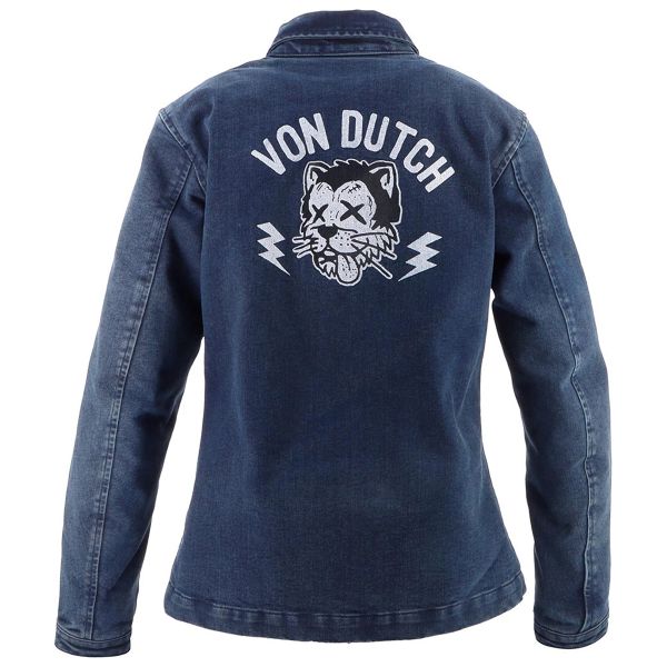 Von Dutch Pussycat Cotton Denim Blue Dirty