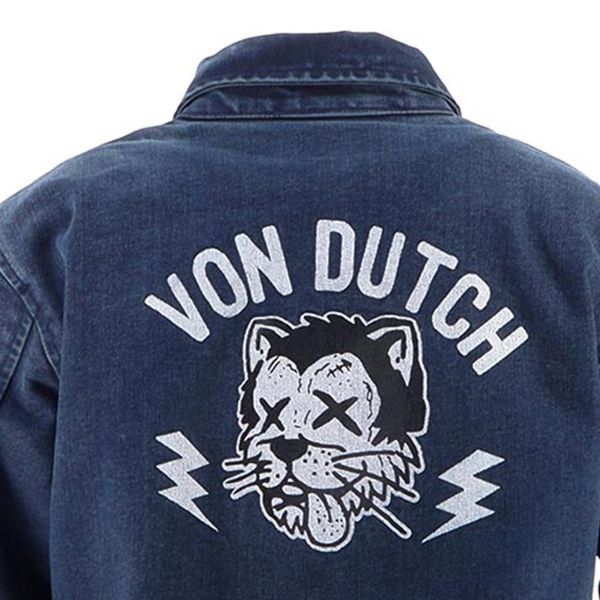 Von Dutch Pussycat Cotton Denim Blue Dirty